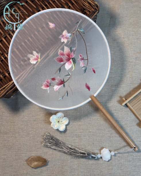 Embroidery Chinese Fan Hanfu Fan Classical Embroidery Fan
