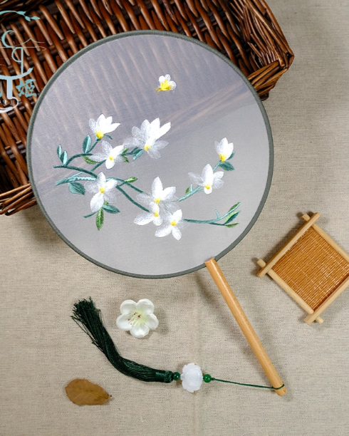 Embroidery Chinese Fan Hanfu Fan Classical Embroidery Fan