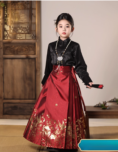 [喜上眉梢 】Ma Mian Skirt Girls' Hanfu Set
