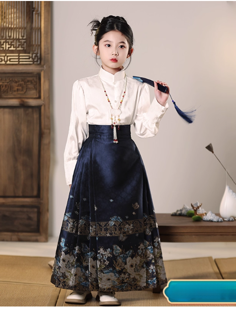 [喜上眉梢 】Ma Mian Skirt Girls' Hanfu Set